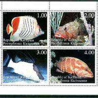 Kalmikia Republic 1999 Fish sheetlet containing complete set of 4 values unmounted mint