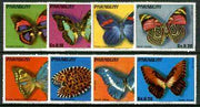 Paraguay 1975 Butterflies complete perf set of 8 unmounted mint,