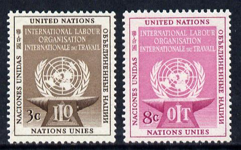United Nations (NY) 1954 ILO set of 2 unmounted mint (SG 25-26)
