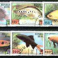 Benin 1999 Fish complete perf set of 6 values cto used*