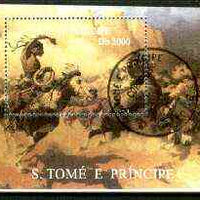 St Thomas & Prince Islands 1999 Wild West m/sheet fine cto used