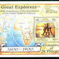 St Vincent - Grenadines 1988 Explorers $5 m/sheet (Sextant & Map) unmounted mint SG MS 572a.