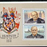 Falkland Islands 1974 Birth Centenary of Sir Winston Churchill m/sheet unmounted mint (SG MS 306)