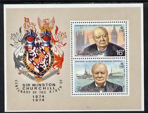 Falkland Islands 1974 Birth Centenary of Sir Winston Churchill m/sheet unmounted mint (SG MS 306)