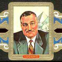 Cinderella - Lugano cigar band illustrating Abdel Gamal Nasser (President of Egypt) with Pyramids, Series 12 No.6 unmounted mint