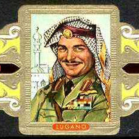 Cinderella - Lugano cigar band illustrating King Hussein of Jordan with Mosque unmounted mint, Series 12 No.3
