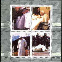 Karjala Republic 1999 Pope perf sheetlet containing set of 4 values unmounted mint