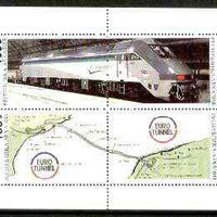 Abkhazia 1995 Euro Tunnel perf sheetlet containing set of 4 values unmounted mint