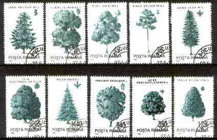 Rumania 1994 Trees complete set of 10 very fine cds used, SG 5615-24, Mi 4982-91*