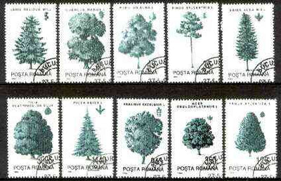 Rumania 1994 Trees complete set of 10 very fine cds used, SG 5615-24, Mi 4982-91*