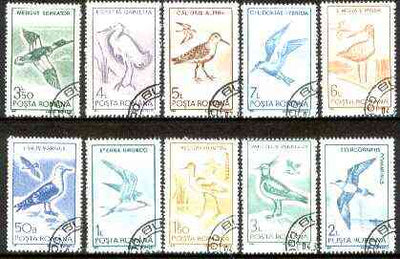 Rumania 1991 Water Birds set of 10 fine cds used, SG 5323-32, Mi 4642-51*