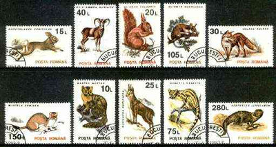 Rumania 1993 Mammals set of 10 very fine cds used, SG 5533-42, Mi 4901-10*