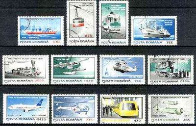 Rumania 1995 Transport complete set of 12 very fine cto used, SG 5712-23, Mi 5087-92 & 5141-46*