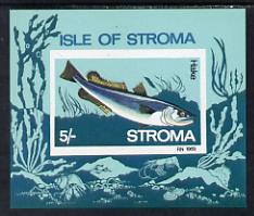 Stroma 1969 Fish 5s (Hake) imperf m/sheet unmounted mint