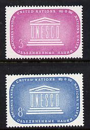 United Nations (NY) 1955 UNESCO set of 2 unmounted mint (SG 33-34)