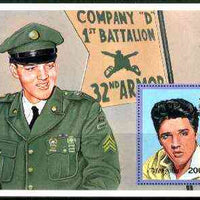 Mongolia 1995 Elvis 200f m/sheet (Elvis in GI uniform) unmounted mint Sc #2229