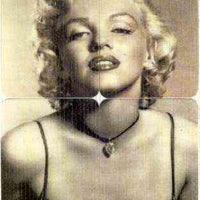 Telephone Card - Marilyn Monroe set of 4 phone cards (£2, £5, £10 & £20) forming a composite vertical picture, Limited edition of just 500 sets