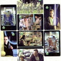 Telephone Card - Star Wars Phantom Menace set of 8 phone cards (£1, 2 x £2, £5, 2 x £10 & 2 x £20)
