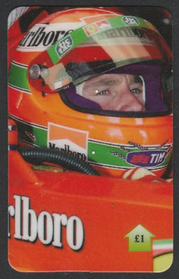 Telephone Card - Eddie Irvine £1 phone card (close up in cockpit) Limited Edition of just 500 cards