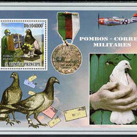 St Thomas & Prince Islands 2009 War Pigeons perf s/sheet unmounted mint
