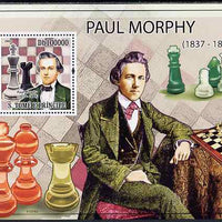 St Thomas & Prince Islands 2009 Chess - Paul Morphy perf s/sheet unmounted mint