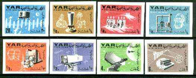 Yemen - Republic 1966 Telecommunications imperf set of 8 unmounted mint, as SG 359-66, Mi 451B-58B