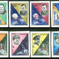 Yemen - Republic 1965 Space Flight of Luna 9 imperf overprinted set of 8 unmounted mint, as SG 396-404, Mi 494B-501B