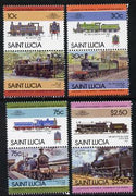 St Lucia 1985 Locomotives #4 (Leaders of the World) set of 8 unmounted mint, SG 824-31