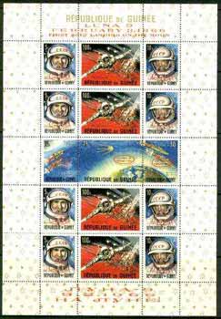 Guinea - Conakry 1966 Moonlanding of Apollo 9 sheetlet with opt in English & Russian text unmounted mint, Mi BL 16A