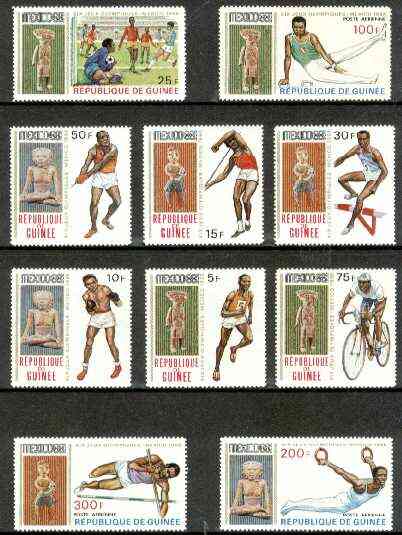 Guinea - Conakry 1969 Mexico Olympics complete set of 10 unmounted mint, SG 674-83, Mi 512-21*