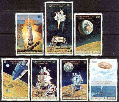 Guinea - Conakry 1969 First Man on the Moon set of 7 unmounted mint (French Text) SG 700-706, Mi 542-48(I)
