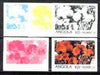 Angola 1999 Fungi 10,000k from Flora & Fauna def set, the set of 5 imperf progressive colour proofs comprising the four individual colours plus completed design (all 4-colour composite) 5 proofs unmounted mint