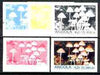 Angola 1999 Fungi 25,000k from Flora & Fauna def set, the set of 5 imperf progressive colour proofs comprising the four individual colours plus completed design (all 4-colour composite) 5 proofs unmounted mint