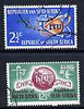 South Africa 1965 ITU Centenary set of 2 very fine used SG 258-9