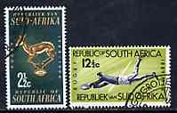 South Africa 1964 75th Anniversary of South African Rugby Board set of 2 fine used SG 252-3