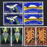 South Africa 1966 Fifth Anniversary of Republic set of 4 bi-lingual pairs fine used SG 262-5