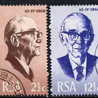 South Africa 1968 Inauguration of President Fouché set of 2 fine used SG 271-2