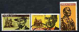 South Africa 1968 Inauguration of Gen Hertog Monument set of 3 fine used SG 273-5