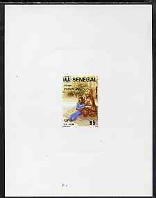 Senegal 1984 S.O.S Children's Village de-luxe die proof of 95f on sunken card as SG 783