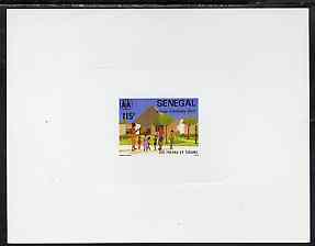 Senegal 1984 S.O.S Children's Village de-luxe die proof of 115f on sunken card as SG 784