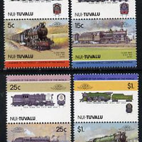 Tuvalu - Nui 1985 Locomotives #2 (Leaders of the World) set of 8 unmounted mint