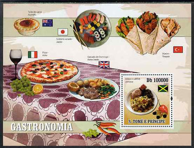 St Thomas & Prince Islands 2009 Dishes of the World - Saltfish perf s/sheet unmounted mint