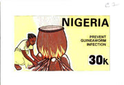 Nigeria 1991 National Guineaworm Eradication Day - original hand-painted artwork for 30k value (showing boiling pot of water) by Nojim A Lasisi on board 220 x 125mm endorsed C2