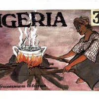 Nigeria 1991 National Guineaworm Eradication Day - original hand-painted artwork for 30k value (showing boiling pot of water) probably by Remi Adeyemi on board 210 x 120mm endorsed C4