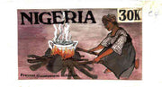 Nigeria 1991 National Guineaworm Eradication Day - original hand-painted artwork for 30k value (showing boiling pot of water) probably by Remi Adeyemi on board 210 x 120mm endorsed C4