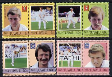 Tuvalu - Nui 1985 Cricketers (Leaders of the World) set of 8 unmounted mint