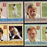 Tuvalu - Niutao 1985 Cricketers (Leaders of the World) set of 8 unmounted mint