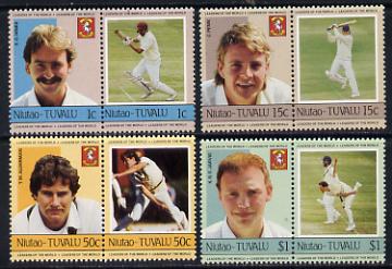 Tuvalu - Niutao 1985 Cricketers (Leaders of the World) set of 8 unmounted mint