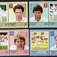 Tuvalu - Nukufetau 1985 Cricketers (Leaders of the World) set of 8 unmounted mint