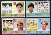 Tuvalu - Nukufetau 1985 Cricketers (Leaders of the World) set of 8 unmounted mint